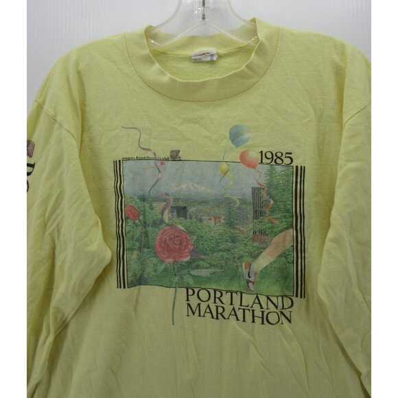 VINTAGE Portland Marathon Shirt Large 1985 Oregon Road Runners Club * - Picture 2 of 13